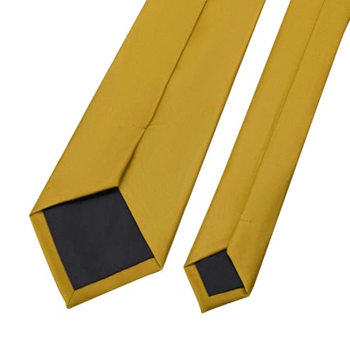 Image of KOOELLE Men's Ties Solid Pure Color Plain Neckties Formal Black Ties For Men