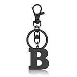Alphabet Initial Letter B Keychain 26 Black Letter Initials Keyring for Handbag Car Key Bag Accessories Letter Gift for Coworkers Wife Mother Thank You Gifts Jewelry Gifts Birthday Gifts for Women