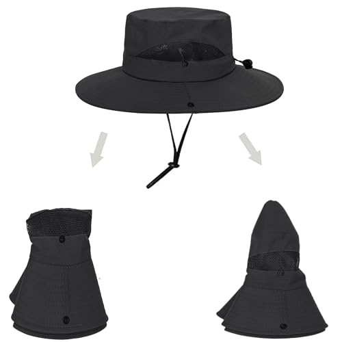 Boys-Girls Summer Wide-Brim Sun-Hat UV-Protection for Kids Toddler Fishing-Hat-Outdoor Safari-Hat (6-14Y)2