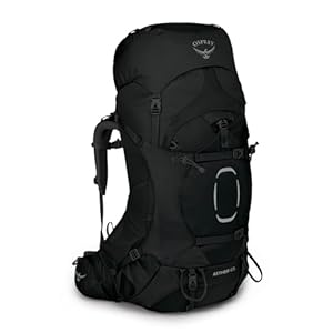 Osprey Aether 65L Men's Backpacking Backpack, Black, L/XL