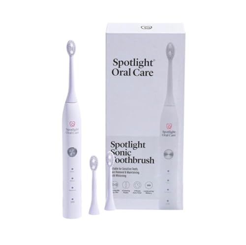 Spotlight Oral Care Sonic Toothbrush | Gentle & Effective Electric Toothbrush | 2-Minute Self Timer | Long Lasting Rechargable Battery | 3 Speed Settings Cleaning-Whitening-Sensitive