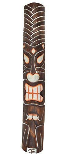Tiki Madera Máscara Im Tiki Hawaii Tribal Buscar IN 100cm Largo