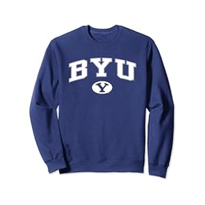 BYU Cougars Classic Arched Over Navy Officially Licensed Sweatshirt