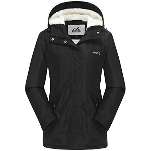 SVACUAM Women's Mountain Waterproof Ski Jacket Outdoor Windproof Snow Jacke(Black,L) Cover