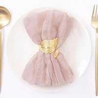 MLMC 24 Pack Lila Paarse Kaasdoek Servetten Boho Rustieke Gaas Lavendel Doek Servetten Wasbaar 53 cm x 53 cm voor Bruiloft Baby Shower Verjaardag Diner Decor