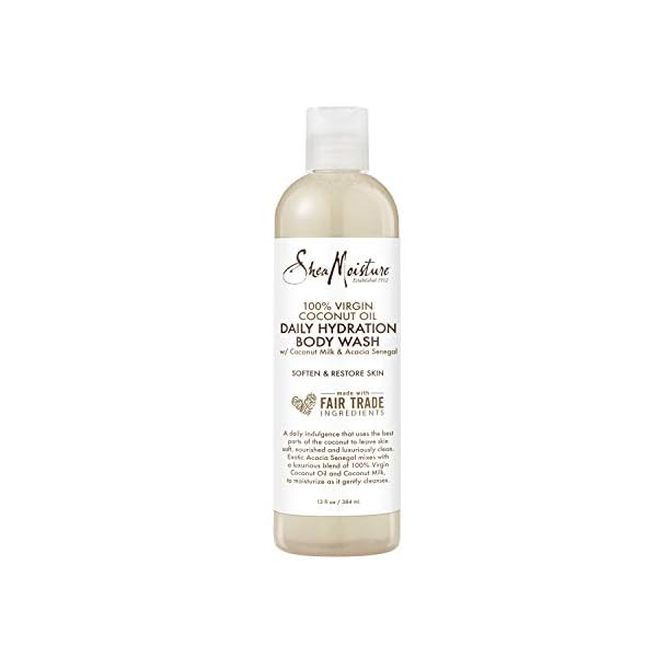 SheaMoisture 100% virgin coconut oil daily hydration bubble bath & body wash, 13 Fluid Ounce