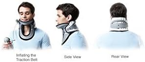 DDS MAX Cervical Traction Collar [13" - 16.5" Neck Circumference] (Pneumatic Air Neck Pain Relief for Pinched Nerves, Herniated Discs, Degenerative Discs, Sciatica, Whiplash, Stenosis, Stiff Neck)
