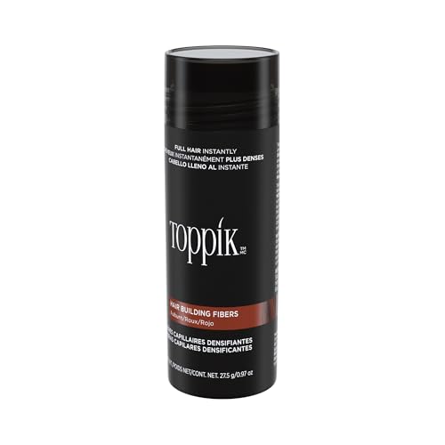 Toppik Hair Building Fibers with Premium Keratin Fibers Conceals Hair Thinning and Hair Loss for Fuller Looking Hair that Gives Completely Natural Look For Men and Women, 27.5 grams