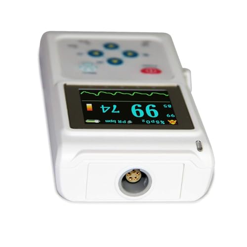 Oxímetro de pulso veterinario de mano para gatos y perros con sonda y cable USB, ideal para uso doméstico y hospitalario