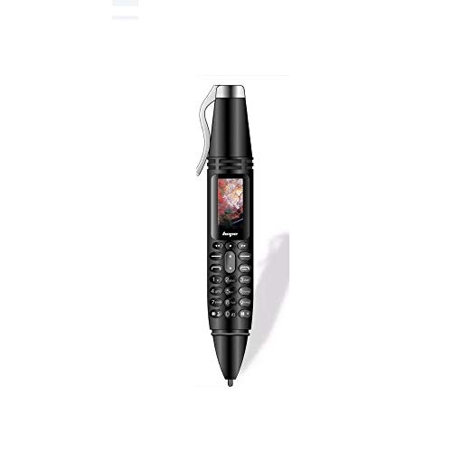 Hope AK007 Mini Pen Mobile Phone Dual Sims Dual Standby Bluetooth Unlocked Small Cellphone Camera Flashlight Recording (Black)