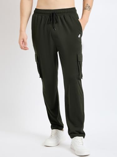 Image of Modeve Men's Cargo Style Solid Trackpant