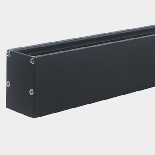 Lámpara de pared moderna con interruptor y enchufe aplique LED interior rectangular negro 100cm 3