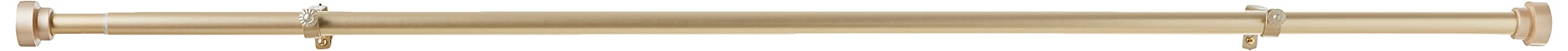 Photo 1 of ***STOCK PHOTO FOR REFERENCE ONLY***
Rod Desyne 100-37-993 Bonnet 1" OD 120-170 inch-Light Gold Single Curtain Rod Set, 120-170"