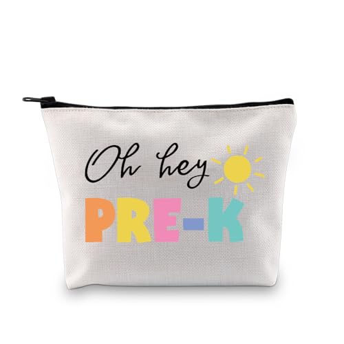 TOBGBE Oh Hey Pre-K Teacher Makeup Bag Prek Teacher Appreciation Gift Daycare Teacher Zipper Pouch Bag Prek Gift Teacher Graduation Gift, Oh Hey Pre-K BAG, Funny