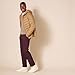 Amazon Essentials Men's Slim-Fit Casual Stretch Khaki, Burgundy, 33W x 28L