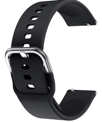 EDNITA 20mm SmartWatch Strap Stainless Steel Silver Buckle for Boat Xtend/Boat Xtend Pro/Noise Colorfit Pulse 2 Max/Grand/Ultra/Go Buzz/Fireboltt Phoenix & All 20mm Watches-Black,Navy,Grey-Pack of 3 EDNITA 20mm SmartWatch Strap Stainless Steel Silver Buckle for Boat Xtend/Boat Xtend Pro/Noise Colorfit Pulse 2 Max/Grand/Ultra/Go Buzz/Fireboltt Phoenix & All 20mm Watches-Black,Navy,Grey-Pack of 3