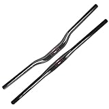 AdirMi Fahrrad Lenker Carbon Lenker Ultraleicht Flachstange/Riser für Rennrad MTB Mountainbike 31.8mm 580/600/620/640/660/680/700/720/740/760mm,Riser(Glossy),760mm