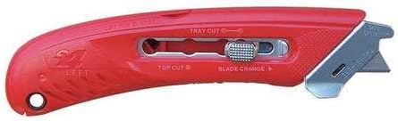Safety Knife, 3 Fixed Blade Depths, Safety Point, Plastic, 5 3/4 in L.