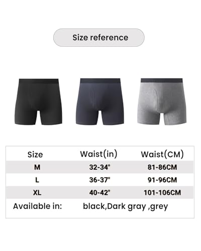 3Pcs Men's Comfortable Cotton Boxer Briefs, Soft and Breathable Underwear3