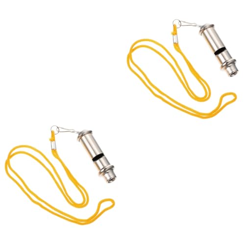 COLLBATH 2pcs Stainless Steel Bird Whistle Pigeon Training Tool Multipurpose for Dogs Parrots Smooth Surface Easy to Clean