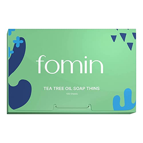 Image of FOMIN Paper Soap Sheets for Hand Washing - 100 Tea Tree Travel Soap Sheets
