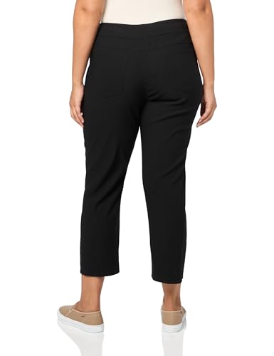 SLIM-SATION Women's Plus Size Pull on Crop Pant with Back Pockets2