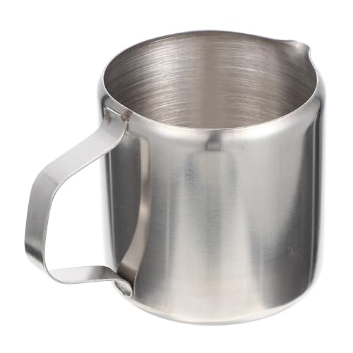 INOOMP Jarra para Espumar Leche y Café de 150 Ml en Acero Inoxidable 304 Diseño Ergonómico, Vertido y Fácil Limpieza, Adecuado y Uso Diario Hogar
