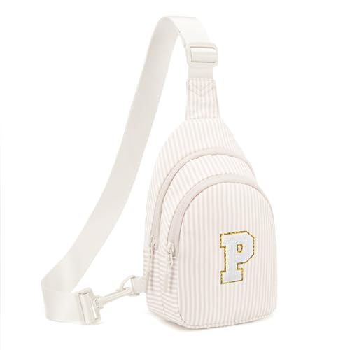 Gifts for 8 9 10 11 12 Year Old Girls Sling Bag Crossbody Bags Fanny Pack for Teen Girls Personalized Gifts for Women Beige P