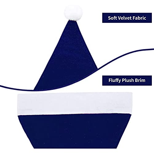 Image of Santa Hat, Christmas Hat for Adults Unisex Velvet Comfort Xmas Hats