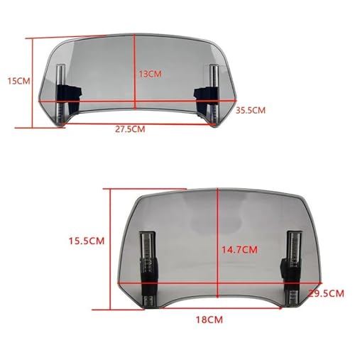 Extension de pare-brise moto universelle pour voyager sans vent en R18 - 3