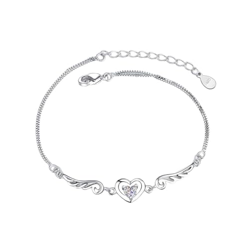 Pulsera de plata dorada para niñas y mujeres, oro blanco de 18 quilates, delicado y fino brazalete con letra, grabado personal, pulsera de oro para mujer, pulsera de piedras preciosas, cadena para