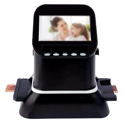 Scanner Numérique De Films Et Diapositives 4,3 Pouces, Haute Résolution 120, Compatible avec 5 Formats De Film 120, Écran LCD 1080p, Conversion De Négatifs Et Diapositives 35 Mm, 135, 126 Et 127
