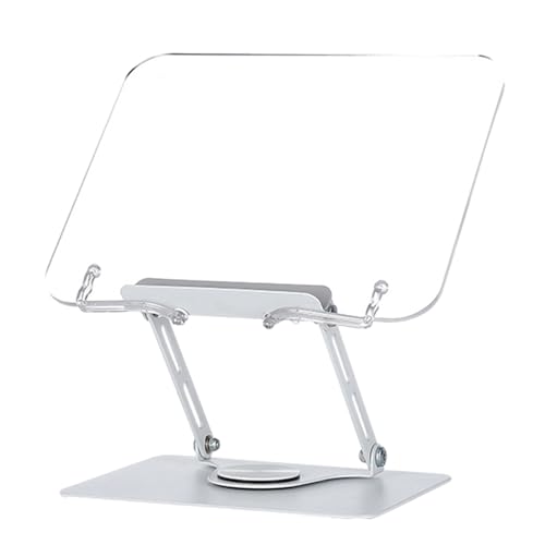 Soporte manos libres para libros, organizador de recetas de libros de cocina ajustable en 360 grados, soporte de exhibición de libros de texto, para el hogar, oficina, escuela, dormitorio, aula