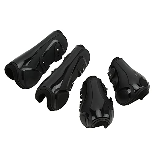 GLOGLOW 4Pcs Horse Tendon Boots, PU Shell Open Front Boots ...