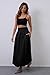 JEAAMKSSER Y2K Bubble Maxi Skirts for Women A Line Long Pleated Casual Summer Skirts 2024 Elastic Waist Balloon Midi Skirt # Black M