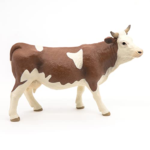 Papo, Realistic Simmental Cow Figure, Ages 3+, Farm Life Collection, Educational Play Farm Animals - Image 2