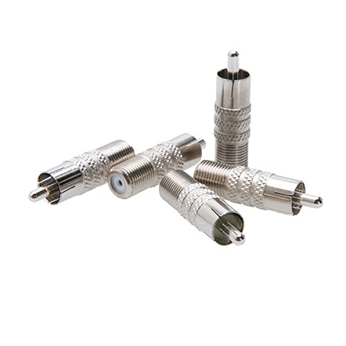 Adaptador coaxial RCA macho a F hembra, 30 unidades miniatura 2