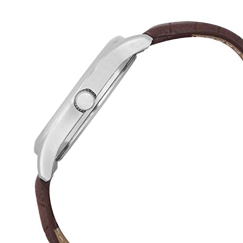 Image of Walrus Men's Analog Watch | Silver Case, Vegan Leather Strap | Classic Roman Numerals | Quartz Movement | Vintage Look | Professional & Casual Use