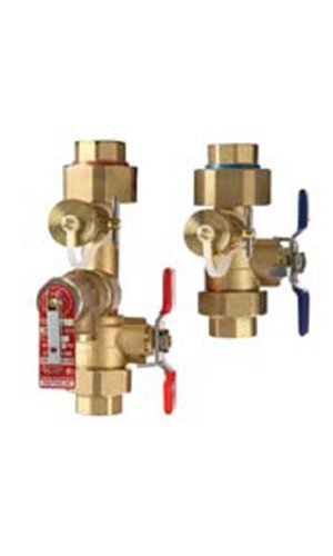 Noritz IK-WV-200-1-TH-LF 3/4" Threaded Isolation Valve Kit with Male 500K Btuh Pressure Relief Valve, Lead Free