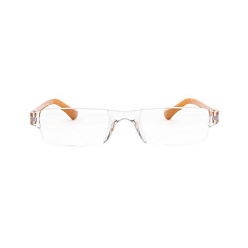 Image of Enlite(Model 001) Reading Glasses | One Piece Transparent Front | Scratch Resistance Coated | Available with attractive Case | Ideal for Near Vision | Power Range + 1.00D to +4.00D (0.50 step) | Available in Gold & Silver colour
