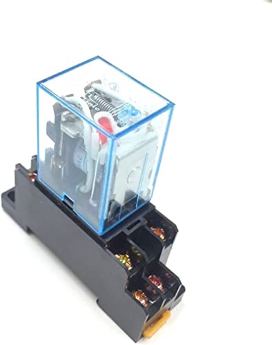 Relais électromagnétique LY2NJ HH62P DPDT 8 broches 10A avec embase de fixation AC 110V
