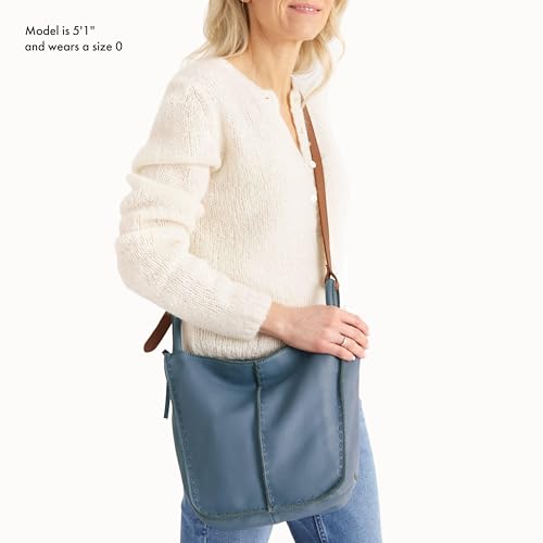 The Sak Los Feliz Crossbody in Leather, Adjustable Crossbody Strap, Maritime2