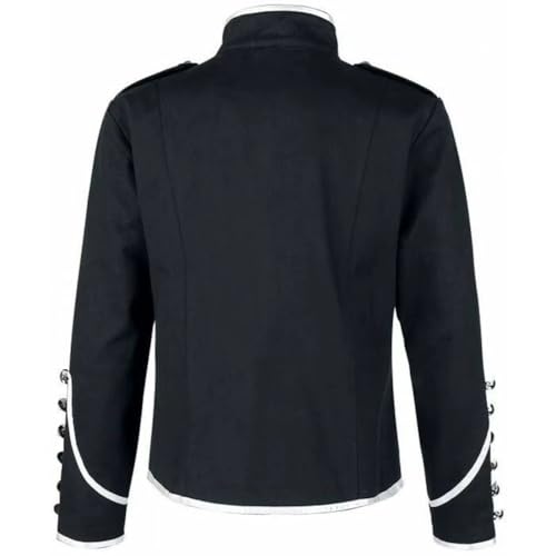 Chaqueta medieval hombre uniforme renacentista de cuello alto para cosplay y carnaval 4