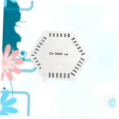 ULTECHNOVO Calibrador de Película Húmeda Acero Inoxidable Medidor Hexagonal de Grosor para 25-3000um miniatura 4