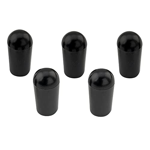 Musiclily Métrique Embout Plastique Sélecteur LP Boutons pour Toggle Switch 3 Positions Guitare électrique type Les Paul, Noir(5 Pièces)