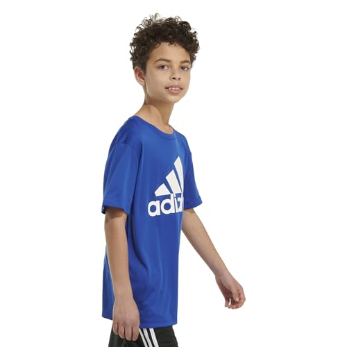 Image of adidas Boys Short Sleeve Aeroready Performance Logo Tee T-Shirt