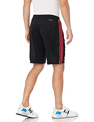 adidas Mens Designed 2 Move 3-Stripes Shorts Black/Scarlet X-Small - image 2