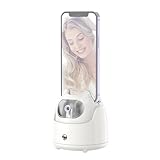 RASTKY AI Auto Face Tracking Phone Holder Desktop Selfie Estabilizador para Grabación de Video en Vivo Vlog, Rotación de 360°, No Requiere Aplicación (White)