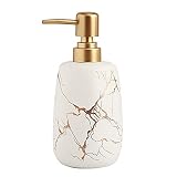 Ceramics Hand Soap Dispenserfor Bathroom Gold soap Dispenser for Kitchen Sink Refillable Liquid Hand