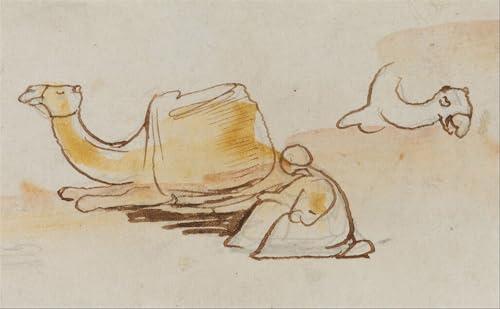 Cuadro pintura al óleo de Edward Lear: impresión artística de camellos 60x90cm